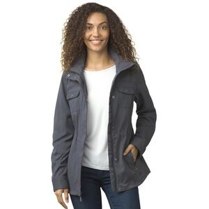Prana Halle Utility Jacket XS Waist Cinch Gray